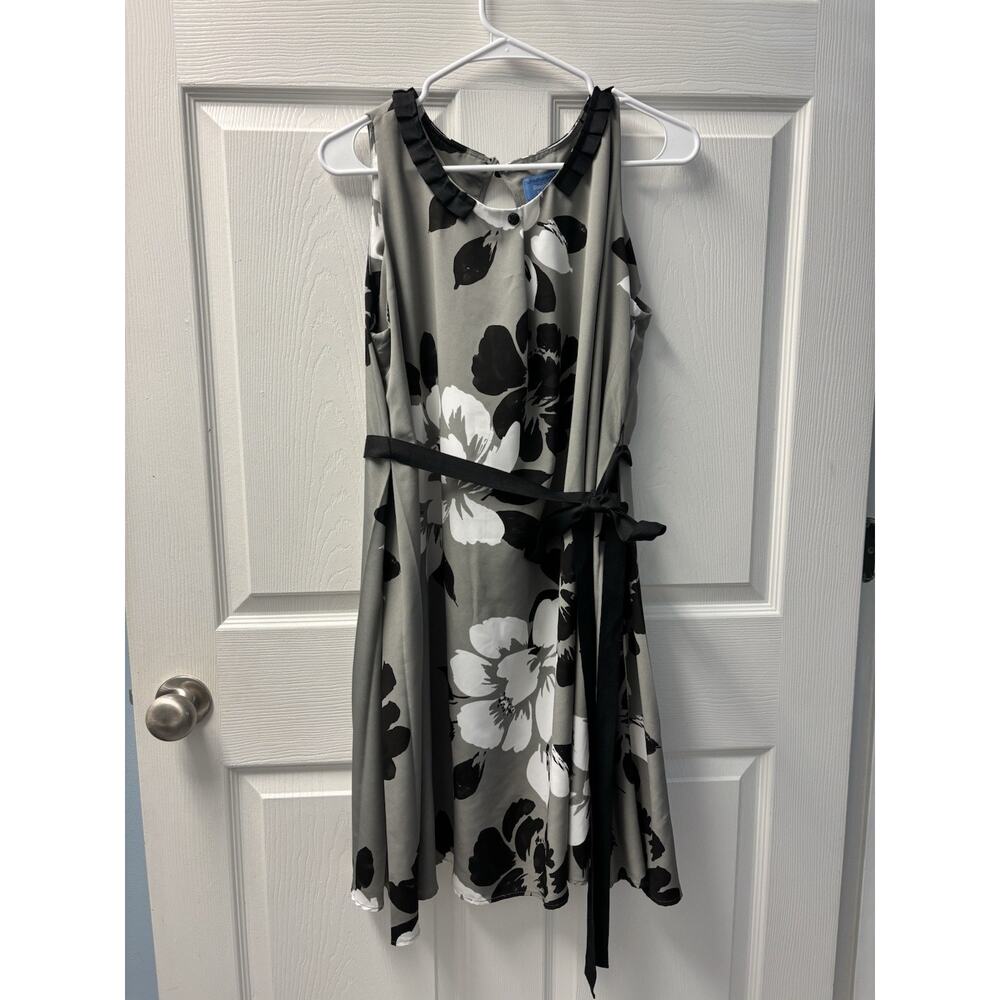Vera Wang Simply Vera Misses Orchard Rain Sleeveless Dress Size 14